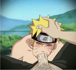  2boys blonde_hair blue_eyes cum cum_in_mouth deepthroat fellatio gninrom multiple_boys naruto oral rape uzumaki_naruto yaoi 