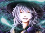  bad_id bad_pixiv_id cielo_(zaki) closed_eyes grey_hair hat komeiji_koishi lips photorealistic realistic smile solo tears touhou 