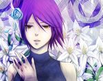  female flower halter_neck halterneck kaikon konan naruto naruto_shippuuden nature pixiv_thumbnail purple_hair resized solo 