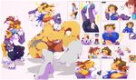  animal_ears artist_request ass breasts digimon furrified furry large_breasts nipples pussy renamon sequential tail transformation 