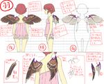  animal_ears bad_id bad_pixiv_id bare_shoulders bloomers character_sheet chemise earrings feathers jewelry multiple_views mystia_lorelei pink_hair shiba_itsuki short_hair touhou translation_request turnaround underwear wings 