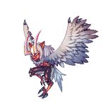  animated animated_gif feathers gif harpy latale lowres monster_girl talons white_hair wings yellow_eyes 