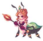  animated animated_gif ant ant_girl brown_hair bug_girl crown gif insect_girl latale lowres monster_girl queen red_eyes scepter sceptre 