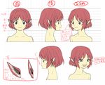  animal_ears bad_id bad_pixiv_id character_sheet earrings expressions face fangs frown grey_eyes jewelry multiple_views mystia_lorelei pink_hair shiba_itsuki short_hair smile touhou translation_request turnaround upper_body 