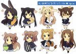  acorn akiyama_mio animal_ears black_hair blonde_hair blue_eyes brown_eyes brown_hair carrot cat_ears chibi fish food glasses green_eyes hair_ornament hairband hairclip heart hearts hirasawa_ui hirasawa_yui horns k-on! kotobuki_tsumugi letter long_hair manabe_nodoka meat nakano_azusa pillow ponytail seed short_hair sunflower_seed tainaka_ritsu yamanaka_sawako 