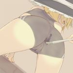  anus art_brush ass bad_id bad_pixiv_id bent_over blonde_hair bodypaint from_behind hat kirisame_marisa looking_back naked_paint nekoge nude paintbrush painted_clothes painting pussy solo spread_legs touhou uncensored witch_hat yellow_eyes 