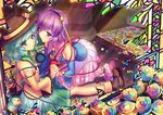  bad_id bad_pixiv_id eyeball flower green_eyes green_hair hairband hat heart komeiji_koishi komeiji_satori multiple_girls purple_eyes purple_hair sayori short_hair siblings sisters third_eye touhou 