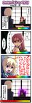  4koma anger_vein angry aura blonde_hair blue_eyes brown_eyes comic dark_aura erica_hartmann fourth_wall gameplay_mechanics highres long_hair military military_uniform minna-dietlinde_wilcke multiple_girls red_hair short_hair strike_witches tabigarasu translated uniform world_witches_series 