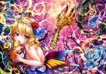 :x alice_margatroid blonde_hair blue_eyes butterfly_wings character_doll claws colored_eyelashes eyelashes flower hairband hat highres inuboe kirisame_marisa licking multicolored multicolored_rose red_flower red_rose ribbon rose solo tongue topless touhou wings witch_hat 