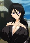  black_hair bleach blue_eyes breasts bust cleavage cute-rukia huge_breasts kuchiki_rukia shinigami 