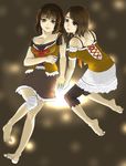  2girls amakura_mayu amakura_mio bandage bandages brown_hair fatal_frame fatal_frame_2 fatal_frame_ii multiple_girls short_hair siblings sisters twins 