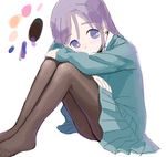  bad_id bad_pixiv_id blue_eyes drawr higebu inazuma_eleven inazuma_eleven_(series) kudou_fuyuka pantyhose purple_hair school_uniform sitting solo 