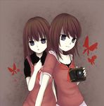  amakura_mayu amakura_mio brown_hair camera crimson_butterfly fatal_frame fatal_frame_2 fatal_frame_ii short_hair siblings twins 