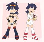  breasts cleavage genderswap panty_&amp;_stocking_with_garterbelt parody smile style_parody tengen_toppa_gurren-lagann tengen_toppa_gurren_lagann 