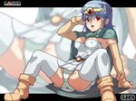  blue_hair boots caryo chunsoft circlet dragon_quest dragon_quest_iii enix glasses gloves highres legwear long_hair panties red_eyes sage_(dq3) stockings thighhighs underwear wallpaper zoom_layer 