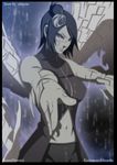  blue_hair konan naruto navel ninja paper rain solo trazo17 wings 