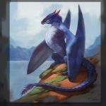  2019 day detailed_background digital_media_(artwork) dragon feral male membranous_wings ork-artist outside solo standing wings wyvern 