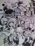  bad_id bad_pixiv_id bat book cirno clenched_teeth coco_maru crossed_arms everyone fang flandre_scarlet hands_clasped hong_meiling izayoi_sakuya knife multiple_girls open_book own_hands_together patchouli_knowledge remilia_scarlet rumia smile teeth the_embodiment_of_scarlet_devil touhou traditional_media 