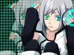  headphones heterochromia male male_focus smile solo utatane_piko vocaloid ãƒ”ã‚³ 