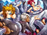  animal_ears ass blonde_hair blush breasts bunny_ears bunny_girl bunnysuit censored chunsoft dark_skin detached_collar dragon_quest dragon_quest_iii enix fake_animal_ears jester_(dq3) large_breasts long_hair merchant_(dq3) monster mosaic_censoring multiple_girls necklace nipples one_breast_out pantyhose pearl_necklace pussy rape short_hair tail tentacle thief_(dq3) torn_clothes vaginal white_hair 