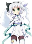  cosplay djibril_spica djibril_spica_(cosplay) ghost green_eyes highres konpaku_youmu konpaku_youmu_(ghost) makai_tenshi_djibril makai_tenshi_djibril_4 pantyhose short_hair silver_hair solo tana16 thighhighs touhou 