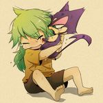  blood child choroneko green_hair lowres n_(pokemon) pokemon pokemon_(game) pokemon_black_and_white pokemon_bw purrloin scratch tears toko 