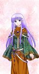  74 circlet dress fire_emblem fire_emblem:_seisen_no_keifu jewelry long_hair purple_eyes purple_hair smile solo yuria_(fire_emblem) 