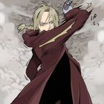  angry blonde_hair edward_elric envy_(fma) fullmetal_alchemist holding hood male_focus ponytail strangling taro_(akr0000) yellow_eyes 