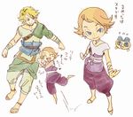  1girl bad_id bad_pixiv_id beth blonde_hair blue_eyes brown_hair link pointy_ears ponky short_hair smile the_legend_of_zelda the_legend_of_zelda:_twilight_princess 