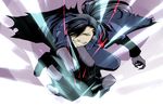 artist_request black_hair claws foreshortening fullmetal_alchemist greed grin hair_over_one_eye light long_hair male_focus ponytail red_eyes smile solo teeth 