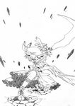  ascot bad_id bad_pixiv_id bloomers boots bow crack dress greyscale hat highres iro_marimo monochrome remilia_scarlet solo touhou underwear upskirt wings 