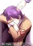  angel_beats! bad_id bad_pixiv_id kimura_shiki male_focus noda_(angel_beats!) purple_hair school_uniform sleeping solo 