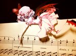 bad_id bad_pixiv_id bat_wings beamed_eighth_notes blue_hair cutout flat_sign hat hoshi_nawoki musical_note paper paper_child papercraft photo quarter_note red_eyes remilia_scarlet sheet_music short_hair solo touhou traditional_media wings 