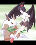  crossover gen_3_pokemon hat miyo_(miyomiyo01) poke_ball pokemon pokemon_(creature) shameimaru_aya shiftry tengu touhou 