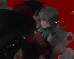  1girl antispiral_nia biting couple dark dark_persona fangs hetero holding kanke_(yonkuma) nia_teppelin simon tengen_toppa_gurren_lagann vampire 