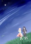  black_hair estellise_sidos_heurassein gloves long_hair pink_hair short_hair star tales_of_(series) tales_of_vesperia yuri_lowell 