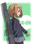  bad_id bad_pixiv_id brown_eyes brown_hair guitar_case hirasawa_yui instrument_case k-on! ki_(adotadot) pantyhose profile school_uniform short_hair solo 