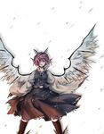  claws crost hair_over_one_eye mystia_lorelei pink_hair red_eyes solo touhou wind wings 