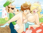  breasts high_heels luigi madefromlazers nintendo nipples princess_daisy princess_rosalina sex super_mario_bros. super_mario_galaxy 