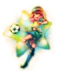  bad_id bad_pixiv_id ball belly_peek cleats hat inazuma_eleven inazuma_eleven_(series) muya_(exsul) navel pink_hair raimon raimon_soccer_uniform soccer_ball soccer_uniform socks solo sportswear star telstar zaizen_touko 