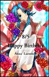  anna_laemmle aqua_eyes aqua_hair atelier_(series) bad_id bad_pixiv_id birthday blue_flower blue_rose flower gift hat highres jojuen katana mana_khemia mana_khemia_(series) purple_flower purple_rose rose school_uniform skirt solo sword thighhighs weapon white_legwear 