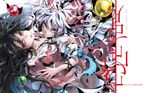  album_cover cover dain fujiwara_no_mokou girl_on_top highres houraisan_kaguya light_smile lying multiple_girls on_back touhou wallpaper yuri 