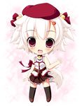  alternate_costume animal_ears bad_id bad_pixiv_id chibi hat highres inubashiri_momiji kanzaki_sora solo tail touhou white_hair wolf_ears wolf_tail 