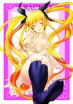  bad_id bad_pixiv_id blazblue blonde_hair breasts character_name feet hair_ribbon kazuomi_(tukima) kneehighs legs_together long_hair medium_breasts open_clothes open_shirt pov_feet rachel_alucard red_eyes ribbon shirt shoes skirt solo twintails very_long_hair 