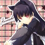  animal_ears bad_id bad_pixiv_id black_hair black_legwear cat_ears gokou_ruri gothic_lolita lolita_fashion long_hair mole mole_under_eye ore_no_imouto_ga_konna_ni_kawaii_wake_ga_nai pantyhose red_eyes solo takei_ooki 