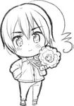  1boy axis_powers_hetalia chibi full_body genderswap himaruya_hidekazu lowres male male_focus monochrome official_art simple_background solo taiwan_(hetalia) 