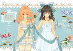  alternate_costume bow candy flower food frills hair_bow hakurei_reimu kirisame_marisa multiple_girls needle nigred_rino orange_flower orange_rose ribbon rose short_hair touhou 