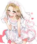  bad_id bad_pixiv_id blonde_hair blush dress heart ichi_(antonym) kyouyama_anna shaman_king solo wedding_dress 