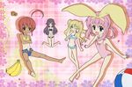  bad_id bad_pixiv_id ball banana bandaid barefoot beachball bikini black_hair blonde_hair blue_eyes bow cordelia_glauca feet flat_chest food fruit green_eyes hercule_barton long_hair multiple_girls navel omotyanoneko one-piece_swimsuit one_eye_closed pink_hair red_eyes red_hair ribbon sherlock_shellingford short_hair shorts swimsuit tan tantei_opera_milky_holmes twintails yuzurizaki_nero 