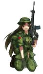 artist_request assault_rifle backpack bag boonie_hat boots camouflage camouflage_hat canteen copyright_request gloves gun hat komica long_hair military military_uniform panties republic_of_china_flag rifle simple_background solo t91_assault_rifle taiwan unbuttoned underwear uniform unzipped weapon white_background 